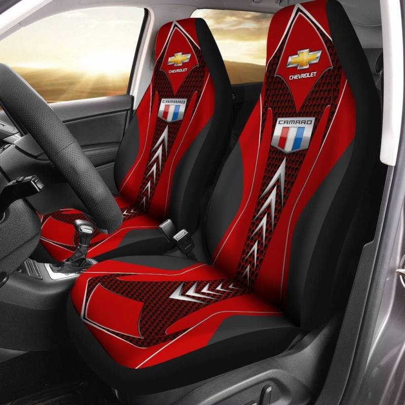 Chevrolet Camaro NTA Car Seat Cover (Set of 2) Ver 2 (Red)