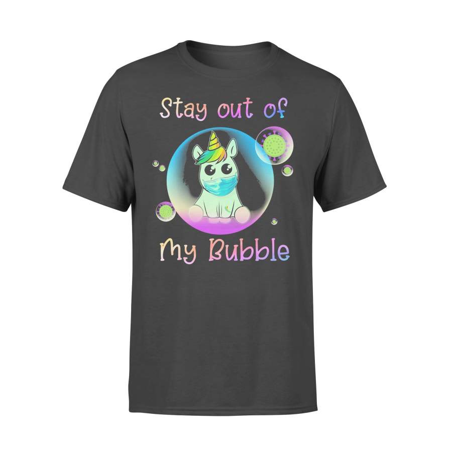 Unicorn Stay Out My Bubble Coronavirus Mask T-shirt