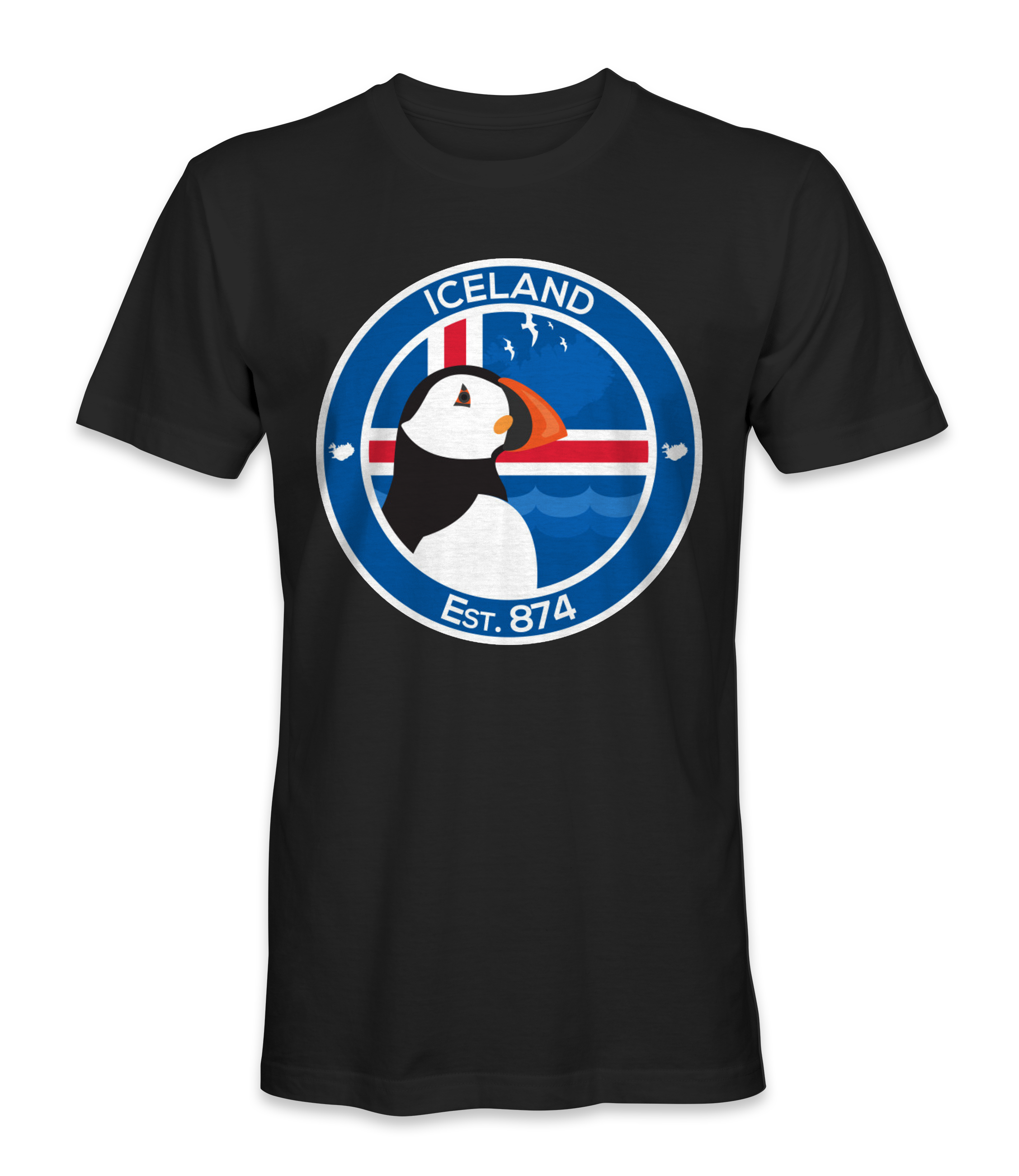 Iceland Country With Penguin T-Shirt