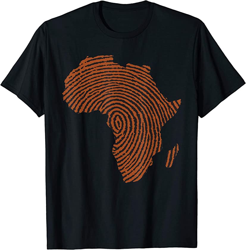 Africa DNA Thumbprint flag. Africa pride design for African T-Shirt