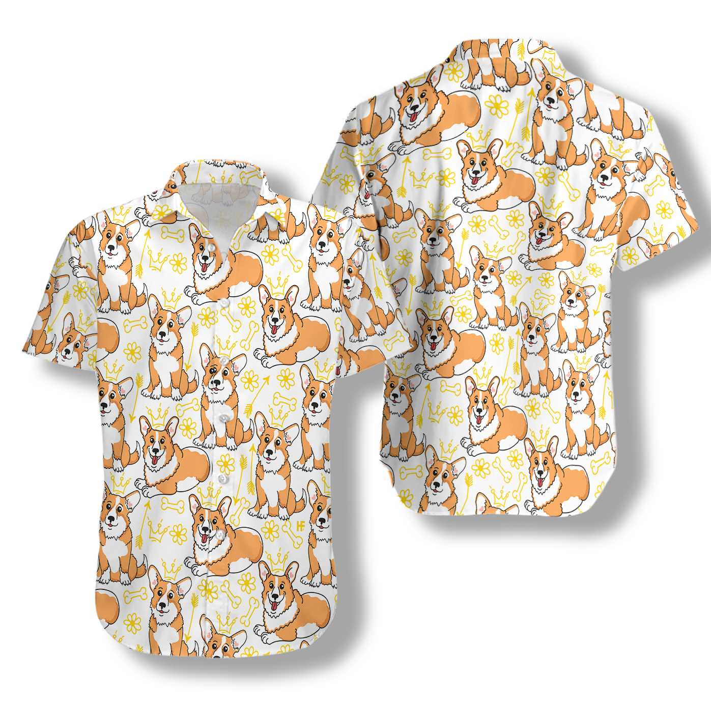 Corgi Pembroke Shirt For Men Hawaii Ha36429