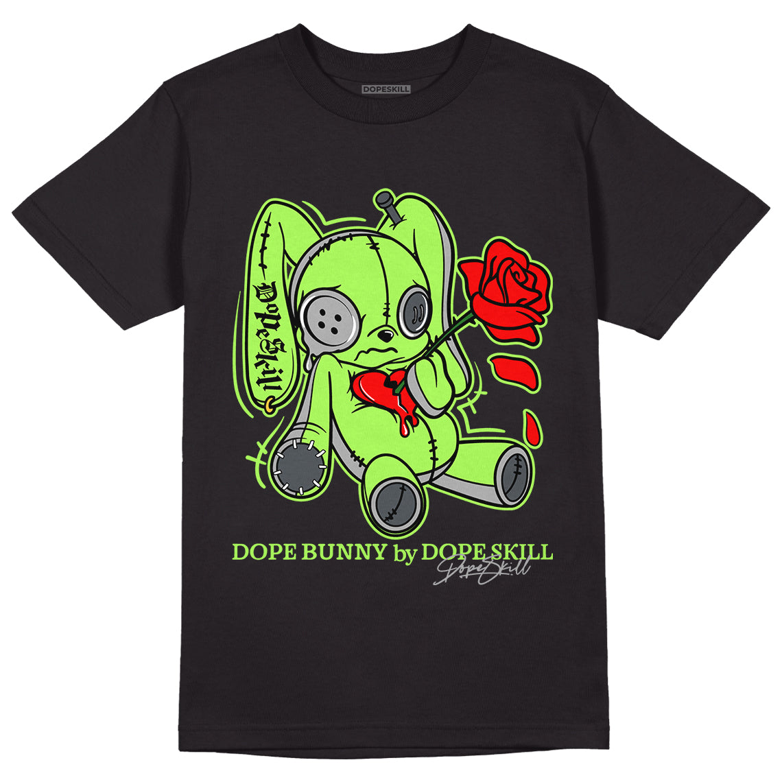 Jordan 5 Green Bean Dopeskill T-Shirt Dope Bunny Graphic