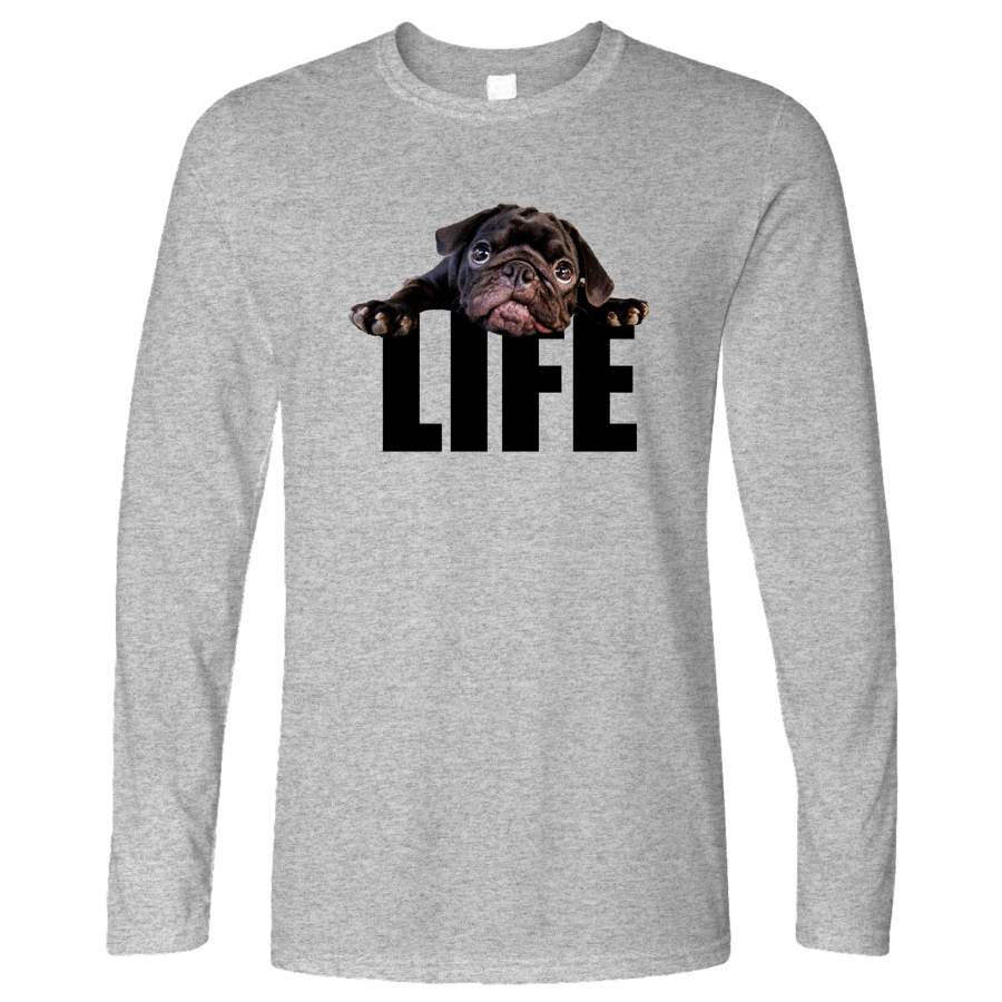 Cute Dog Long Sleeve Pug Life Puppy T-Shirt