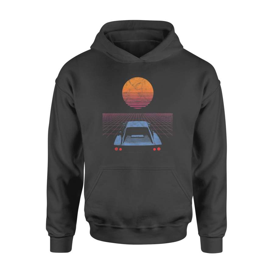 Synthwave Retrowave Aesthetic Vintage Drive Laser 80s 90s T-Shirt – Standard Hoodie