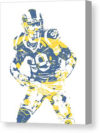 Aaron Donald Los Angeles Rams Pixel Art 13 Joe Hamilton Canvas Print