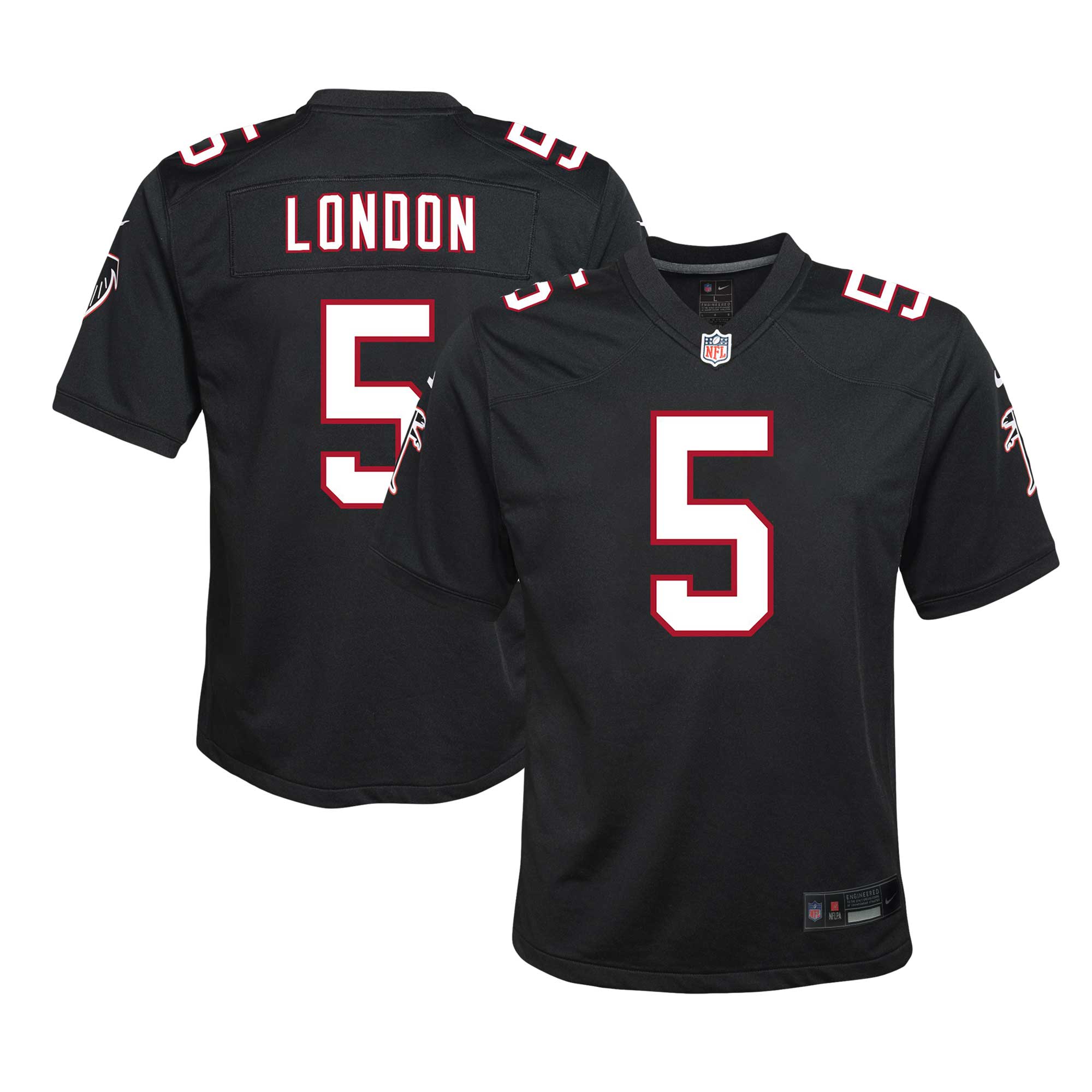 Youth Atlanta Falcons Drake London Black Game Jersey