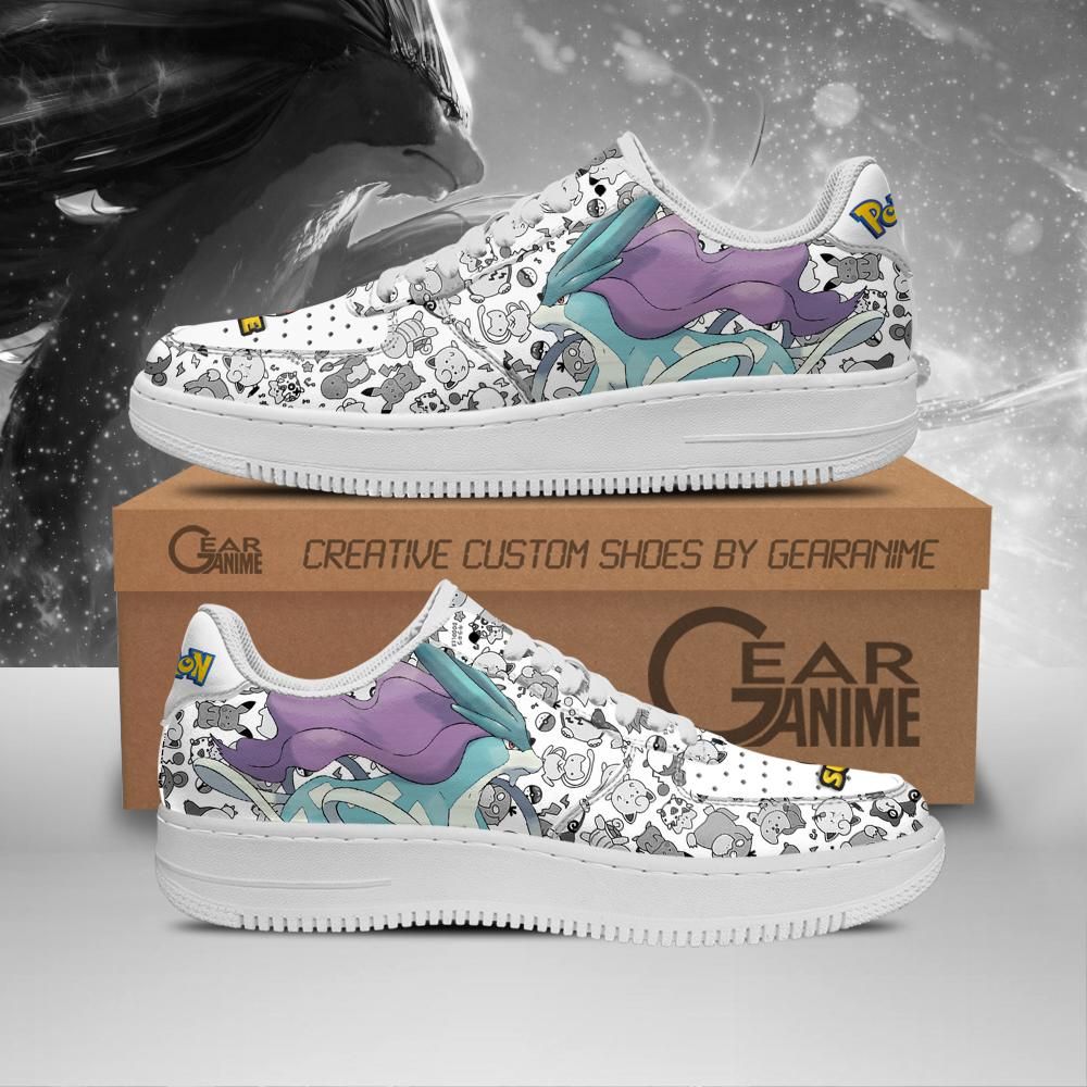 Suicune Pokemon Air Force Shoes Sneakers Custom Anime