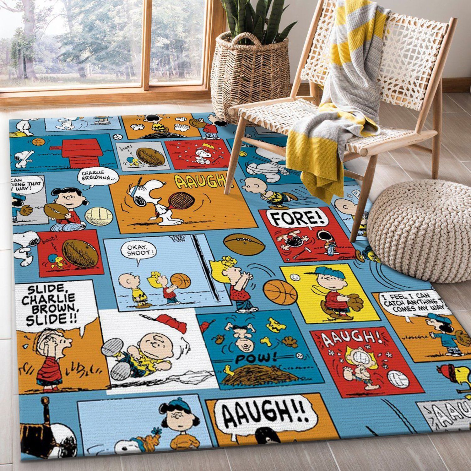 Snoopy Cartoon Movies Area Rugs Living Room Carpet Floor Decor The Us Decor