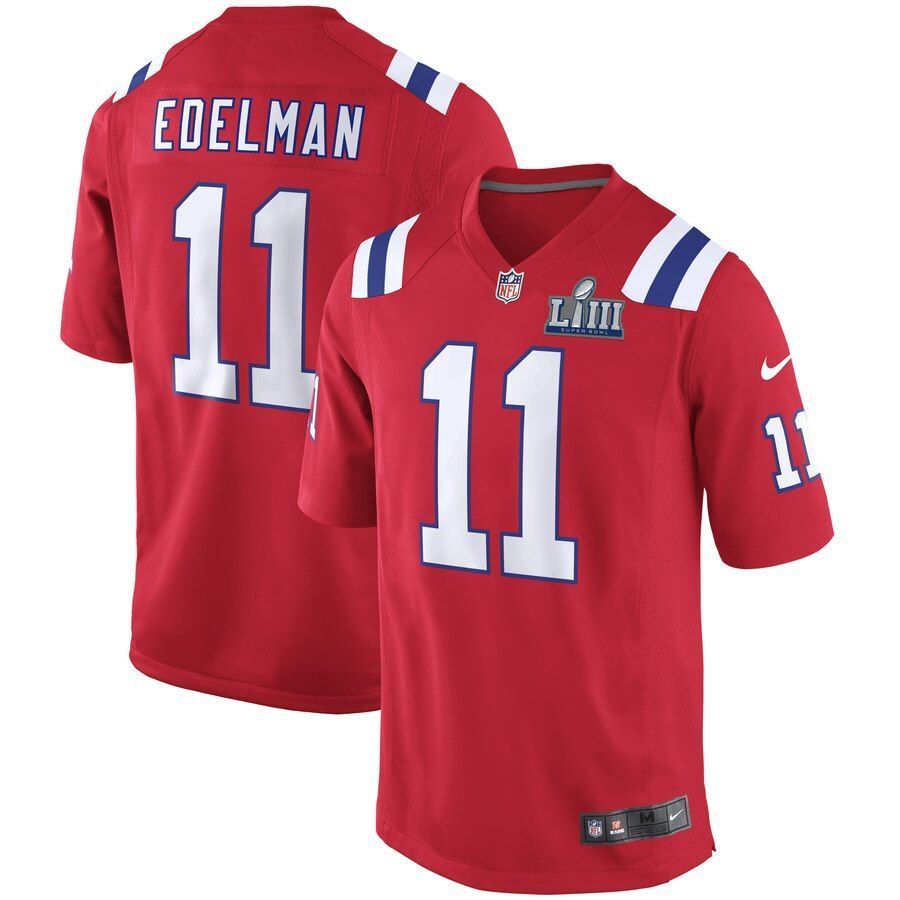 Julian Edelman New England Patriots Super Bowl Liii Bound Alternate Game Jersey Red 2019