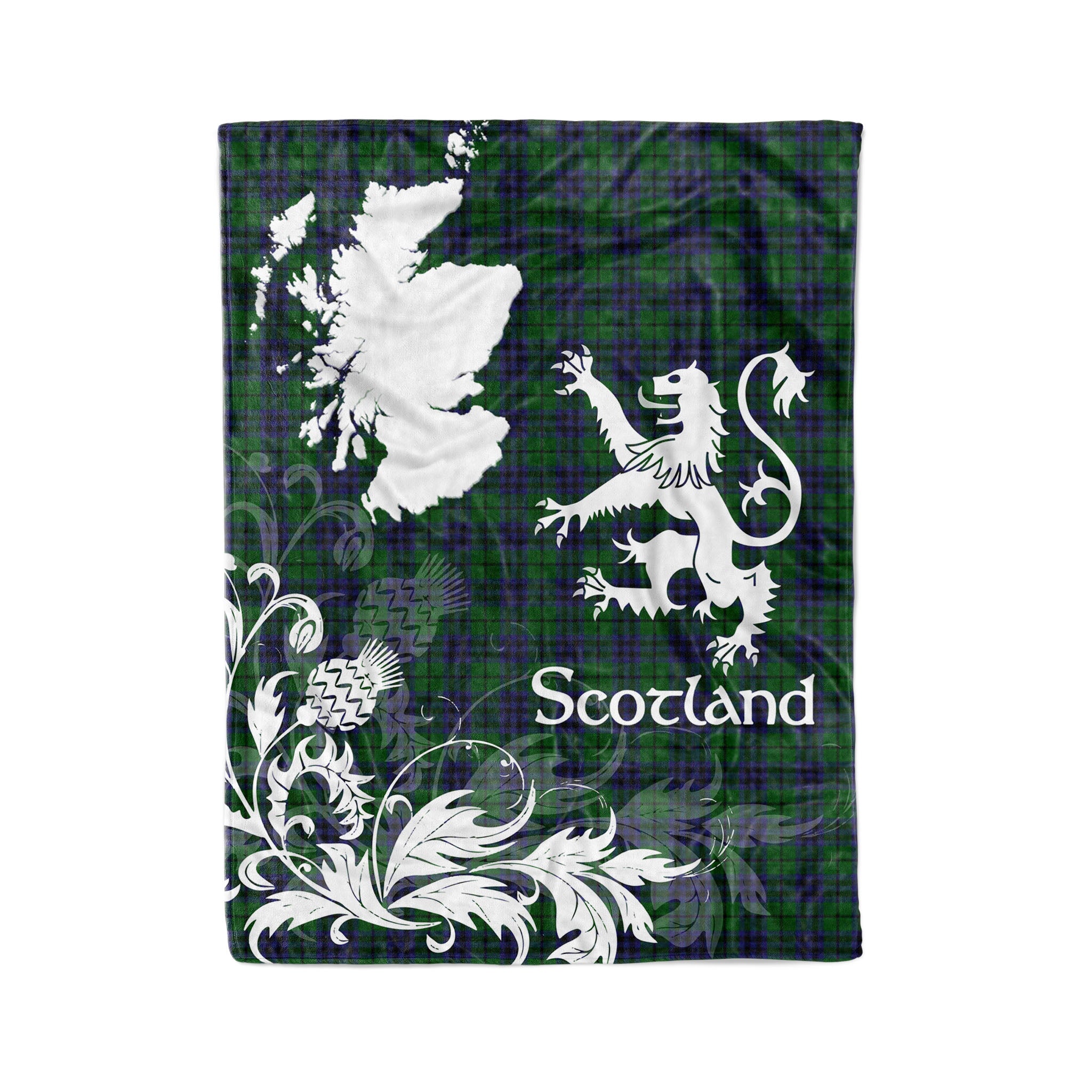 Tartan Plaid Fleece Blanket Tartan Blanket Thistle And Lion Scottish Clan Austin Plaid Blanket