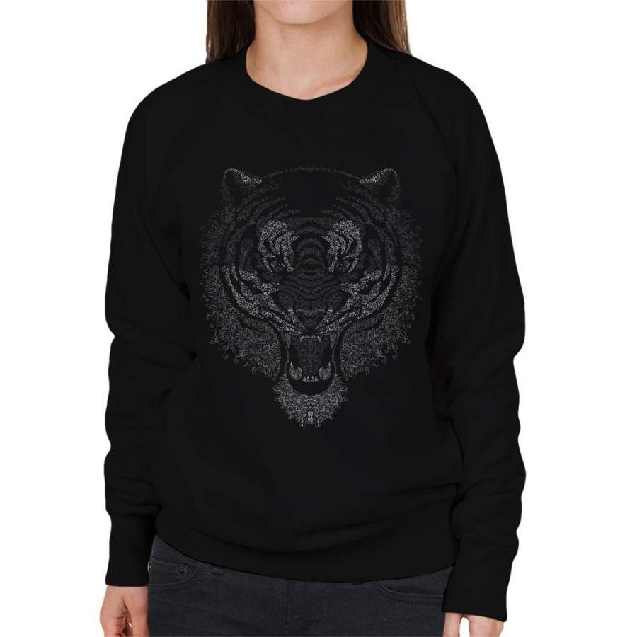 Abstract Animal Tiger Face Women’s Sweatshirt