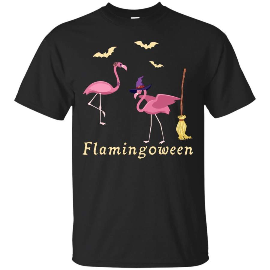 Flamingoween Flamingo Wicth Ride Stick Funny Quote On Haloween Gift Shirt