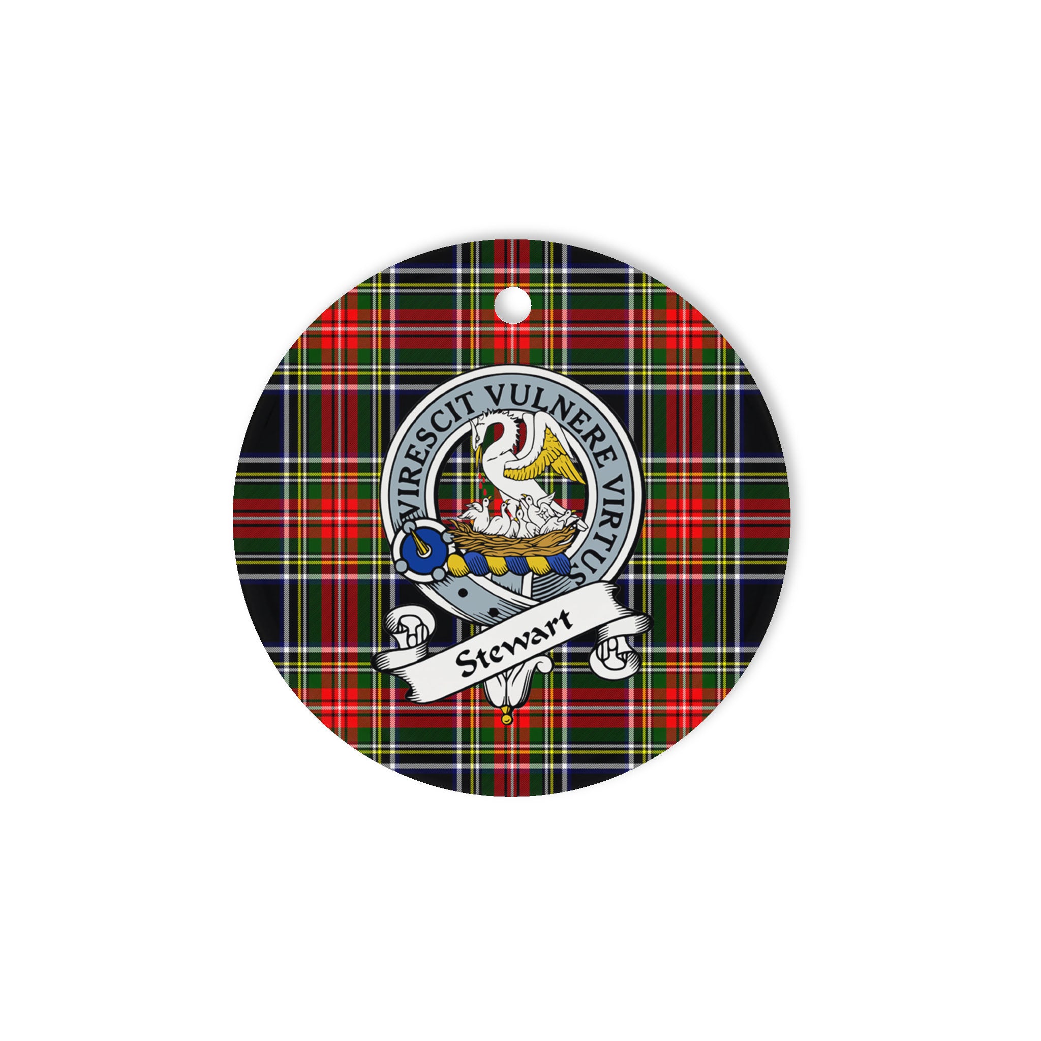 Stewart High Stewards Scottish Clan Badge Plaid Ornament Gift. Christmas Tree Ornament Stewart High Stewards Clan Tartan Ornament Great Christmas Ornaments Gift