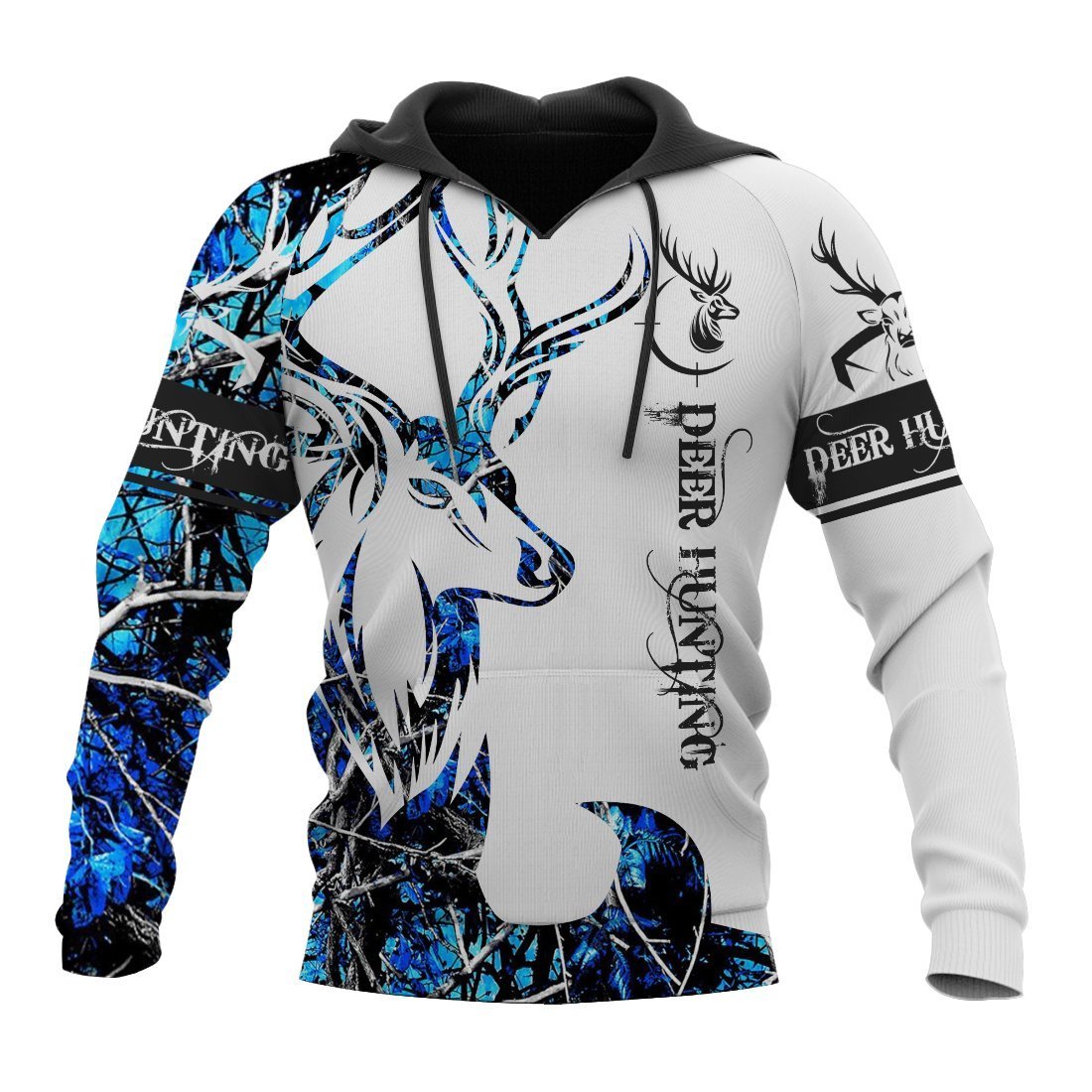 Blue Neon Deer Hunting Lover All Over Print Shirt For Men And Women