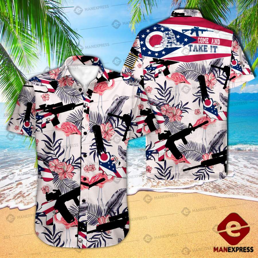 Ohio United Patriot Three Percenter Hawaiian Shirt Ha43547