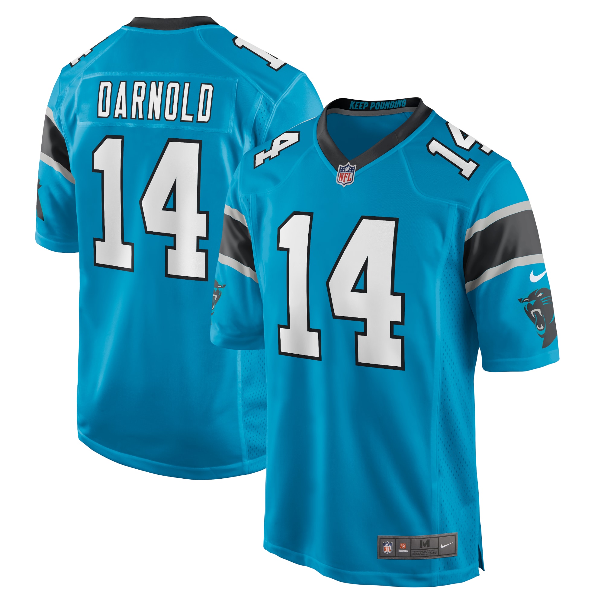 Men’s Carolina Panthers Sam Darnold Blue Game Jersey