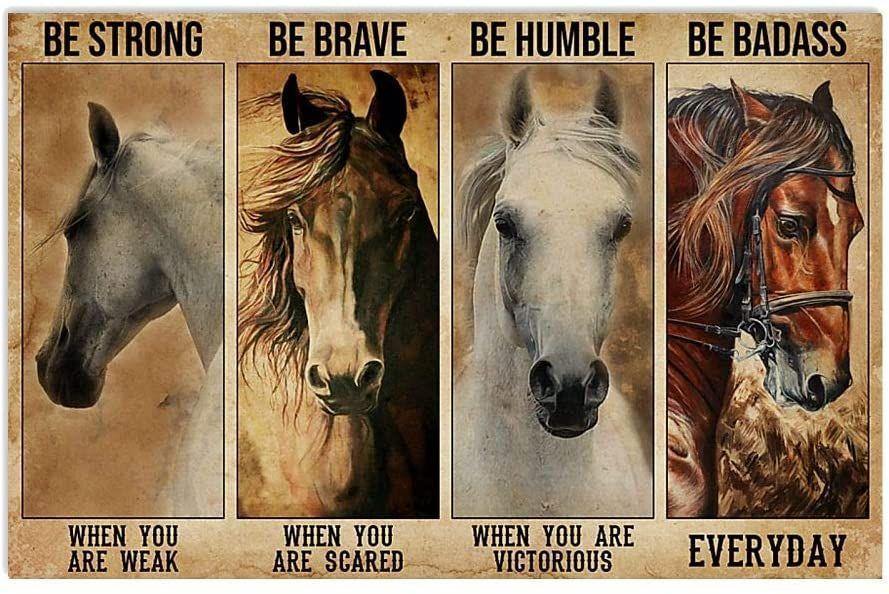 Be Strong When You Are Weak Horse Lover – Best Idea Gift , Gift For Home Decor, Gift For Family – Horizontal Canvas Matte Canvas Wall Art