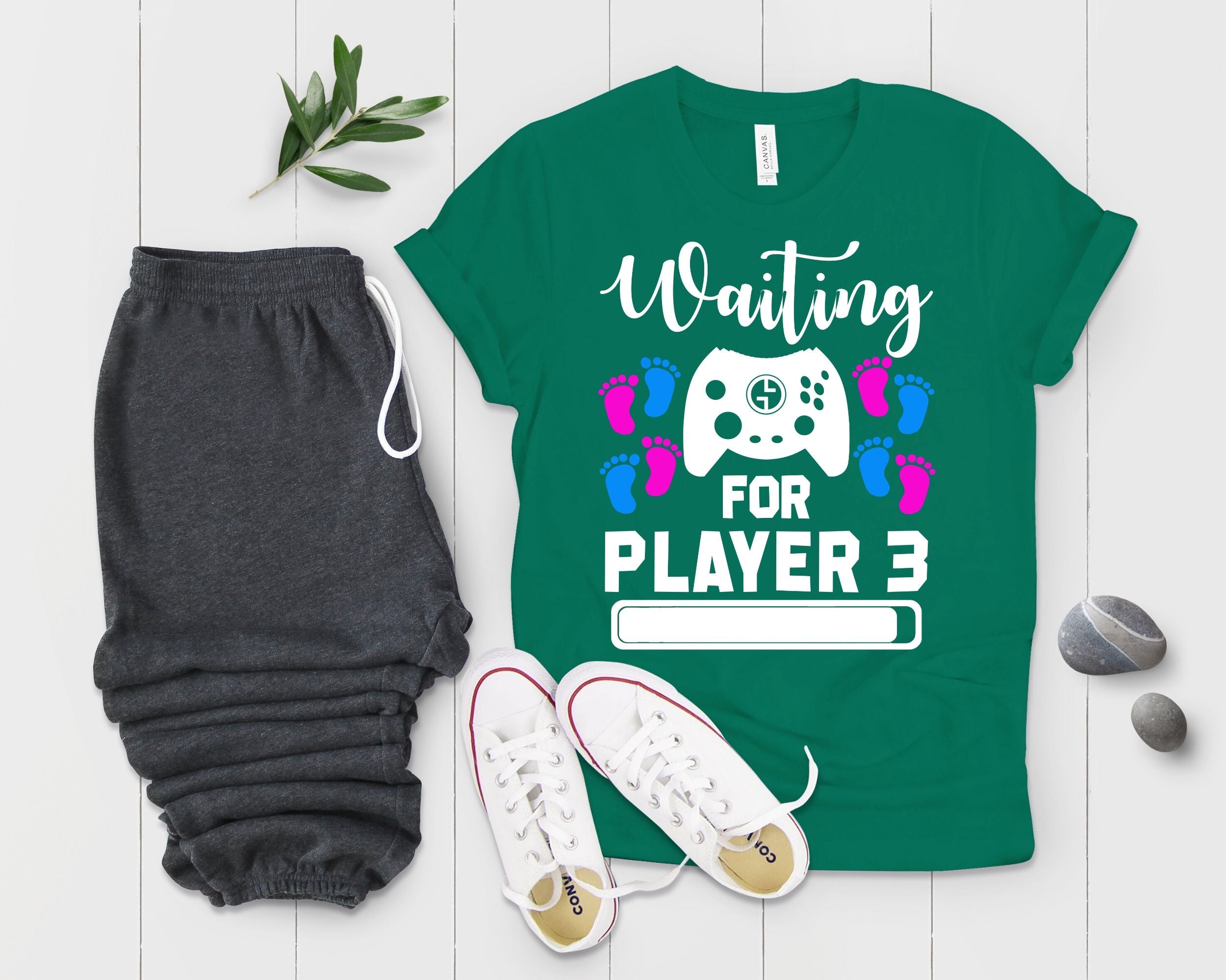 Waiting For Player Three Funny Maternity Shirt