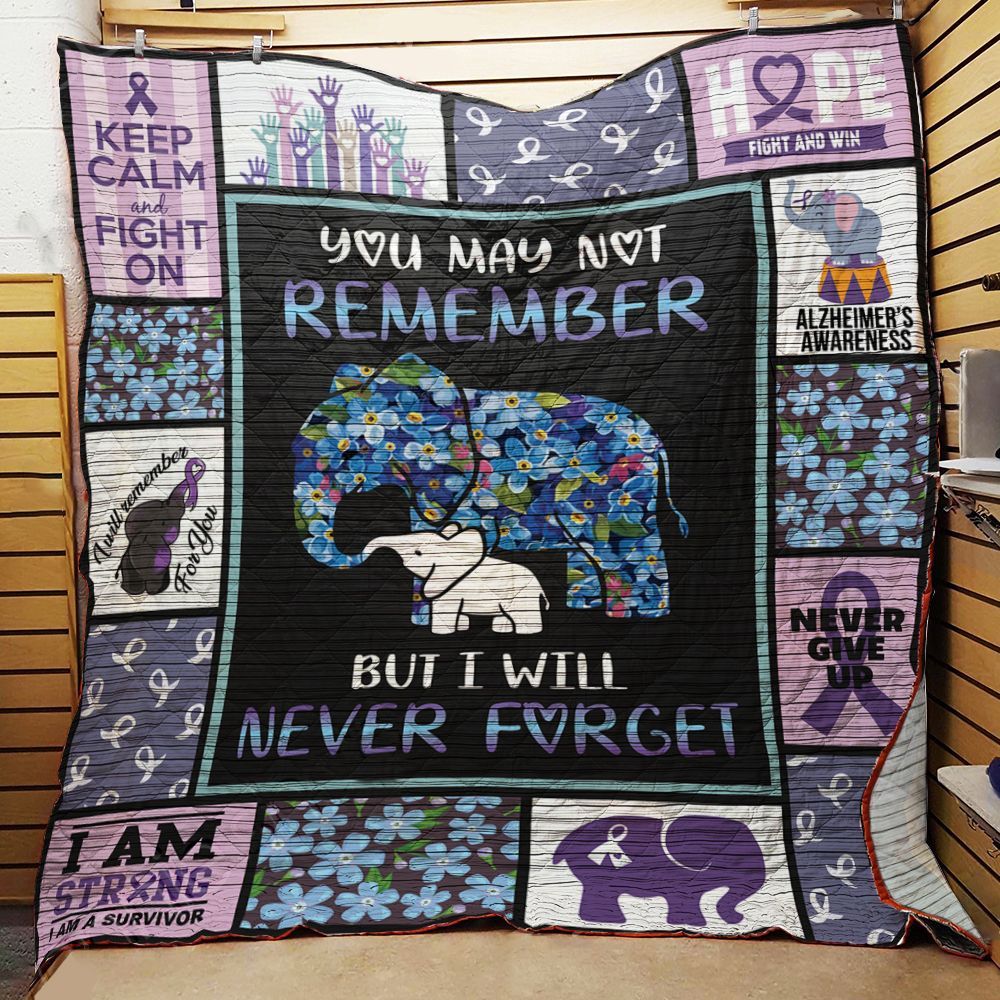 Alzheimers Elephant Jfj Quilt Zc