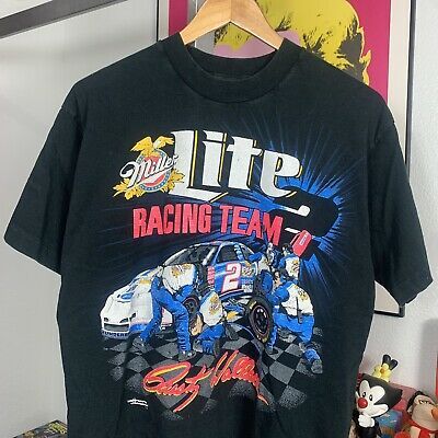 Vintage Rusty Wallace 2 Sided Neon Shirt Adult  90s Racing Single Stitch 1653