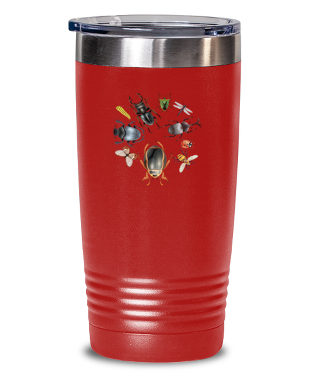 20 Oz Tumbler Stainless Steel Insulated Funny Bugs Insects Beetles Bug Catcher T-Shirt