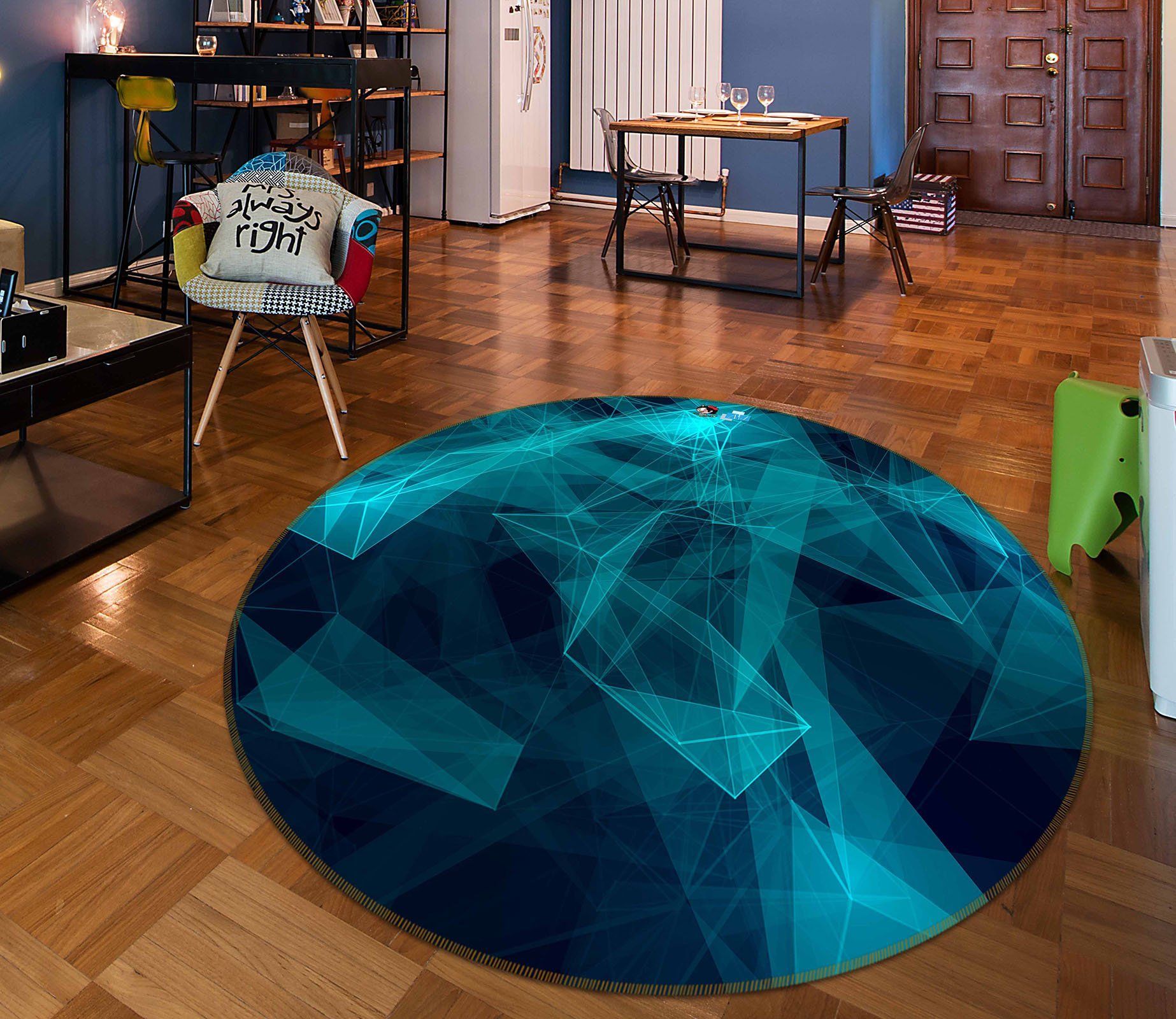 3D Abstract Pattern 72098 Round Rug – Round Carpet Home Decor