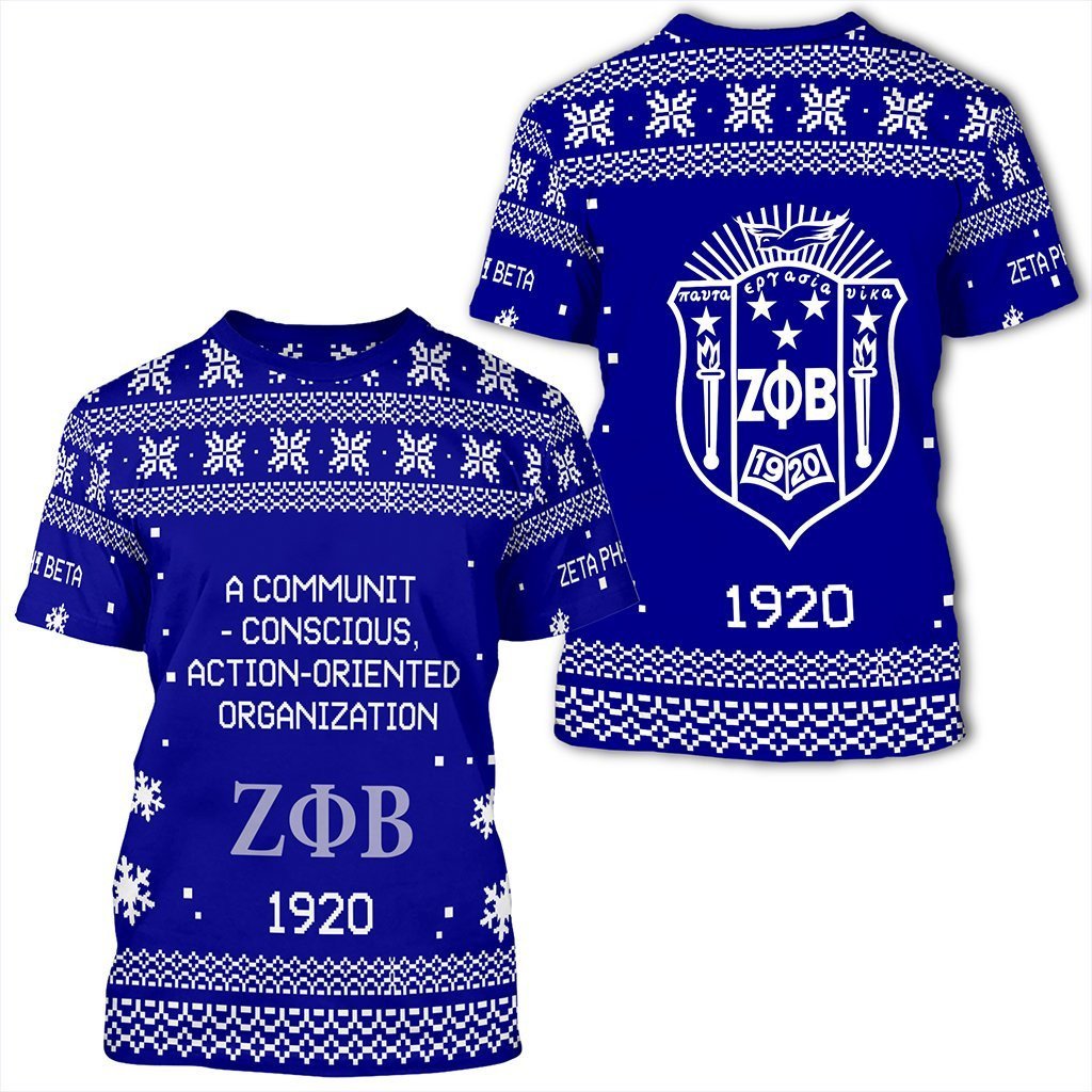 Sorority Tshirt – Zeta Phi Beta Xmas Motto Tshirt