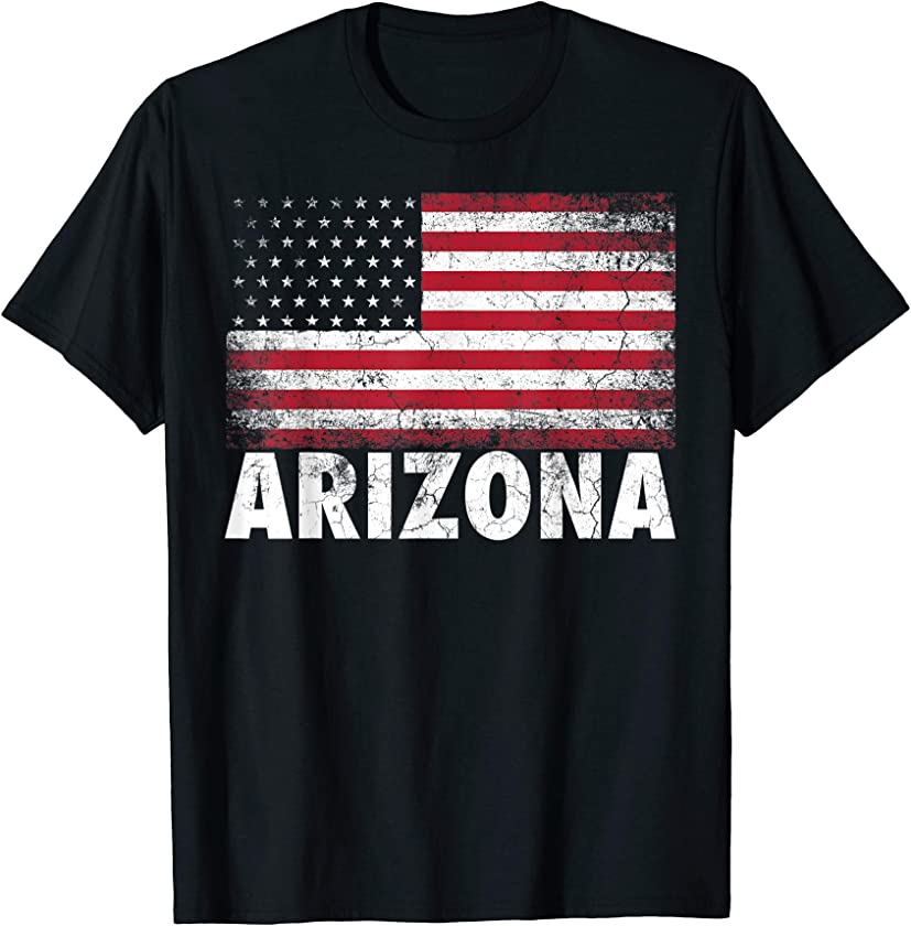 4th of July Gift Arizona American Flag USA Patriotic Vintage T-Shirt