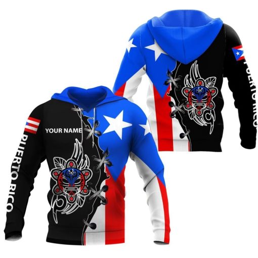 Holatshirt Puerto Rico Sol Taino Tribal Customize Name Shirts For Men And Women 3D All Over Print