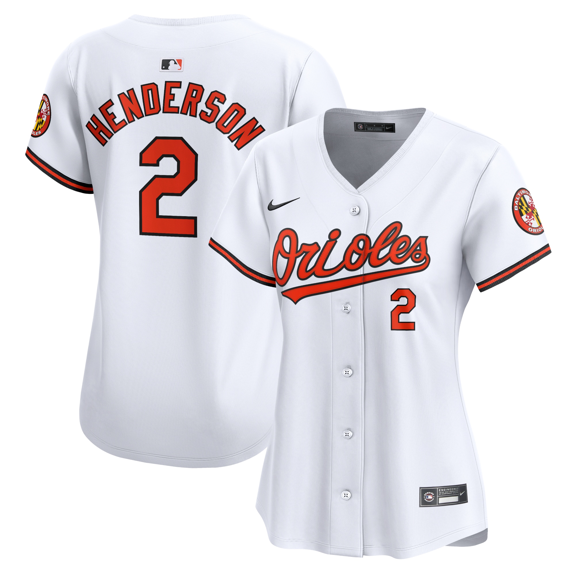 Gunnar Henderson Baltimore Orioles Women's Home Limited Player Jersey – White