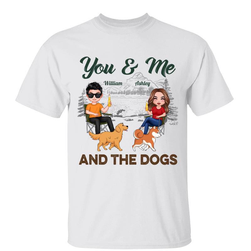 You Me & The Walking Dogs Doll Couple Sitting Camping Personalized Shirt