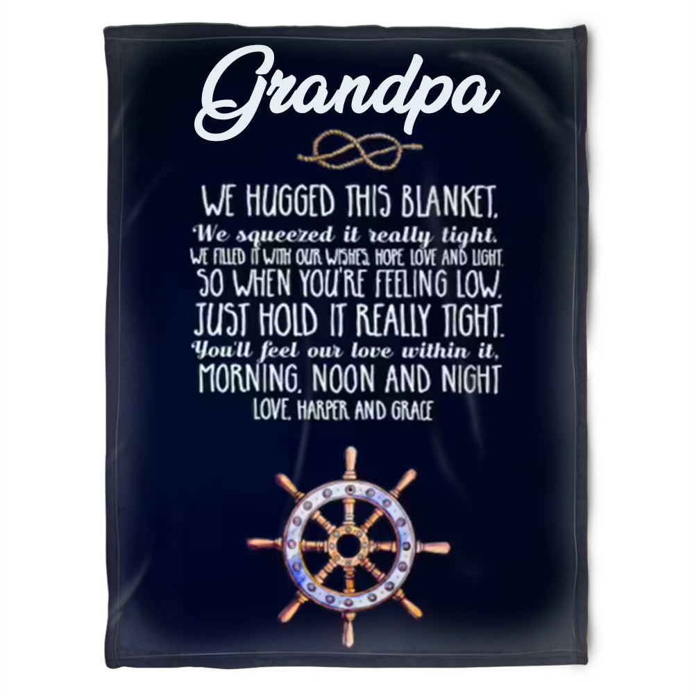 To My Grandpa We Filled It With Our Wishes Hope Love And Light Fleece Blanket Gift For Grandparents Gift From Granddaughter Gift For Grandson Home Decor Bedding Couch Sofa Soft And Comfy Cozy