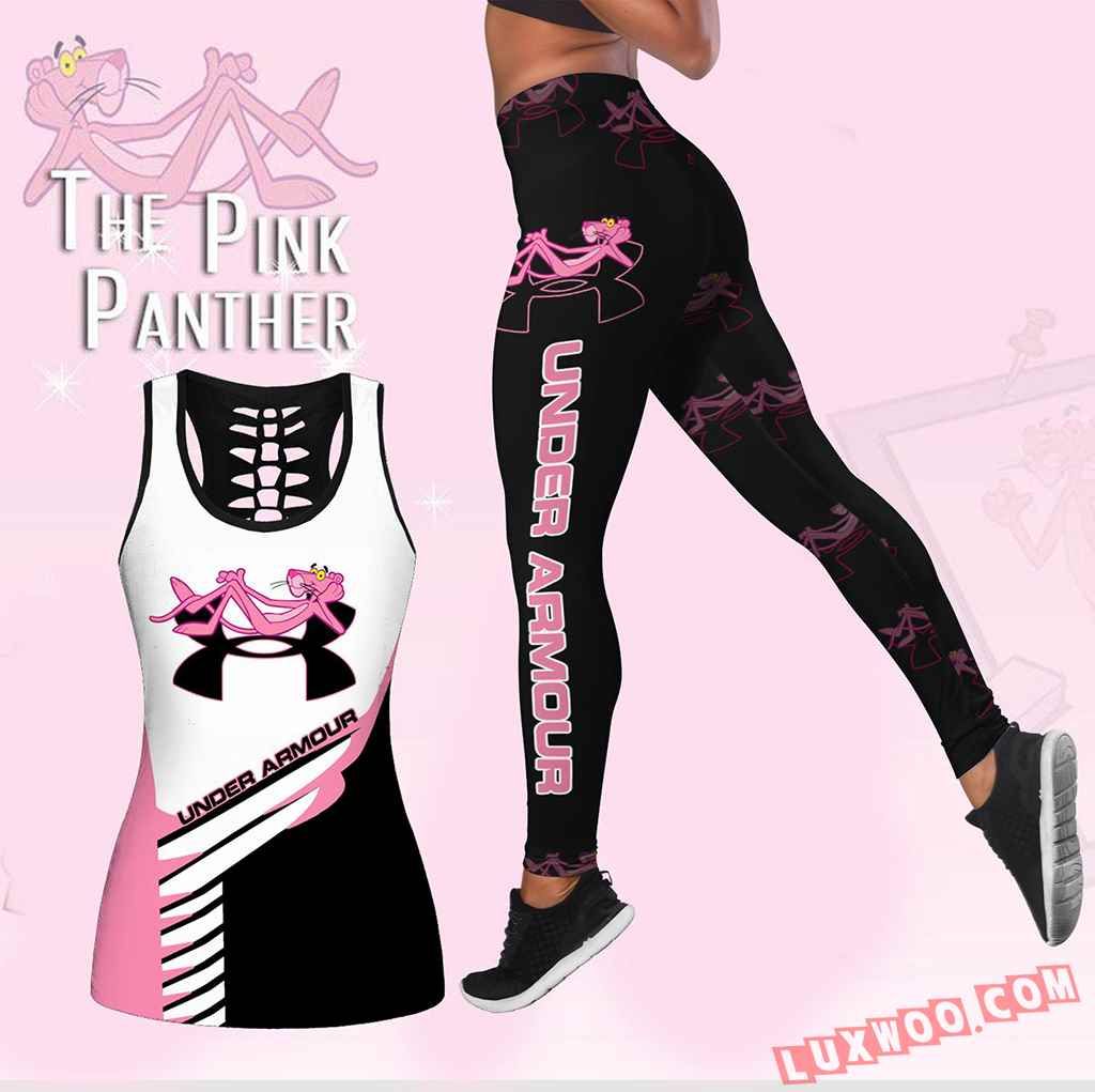 Combo Pink Panther Under Armour Hollow Tanktop Legging Set Outfit K1631