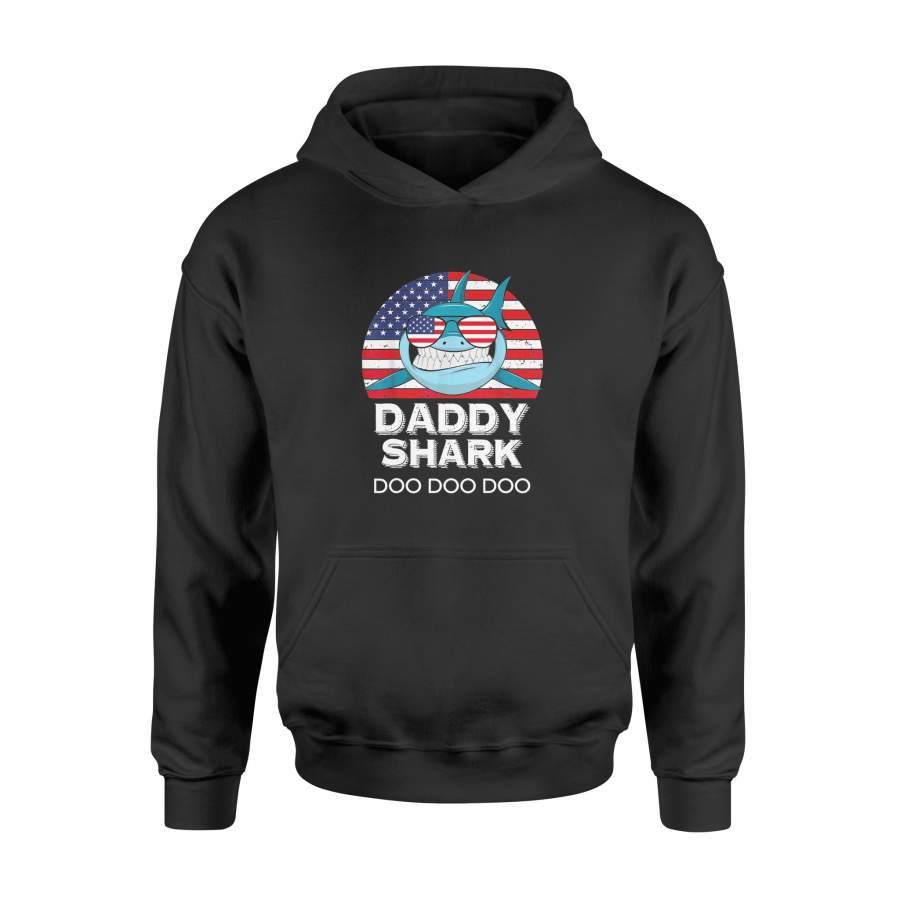 4th Of July Daddy Shark Doo Doo Doo Father’s Day Shirt – Standard Hoodie