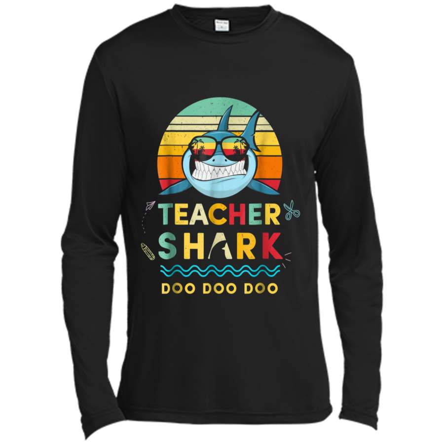 Teacher Shark  Gift For Teacher Long Sleeve Moisture Absorbing Shirt