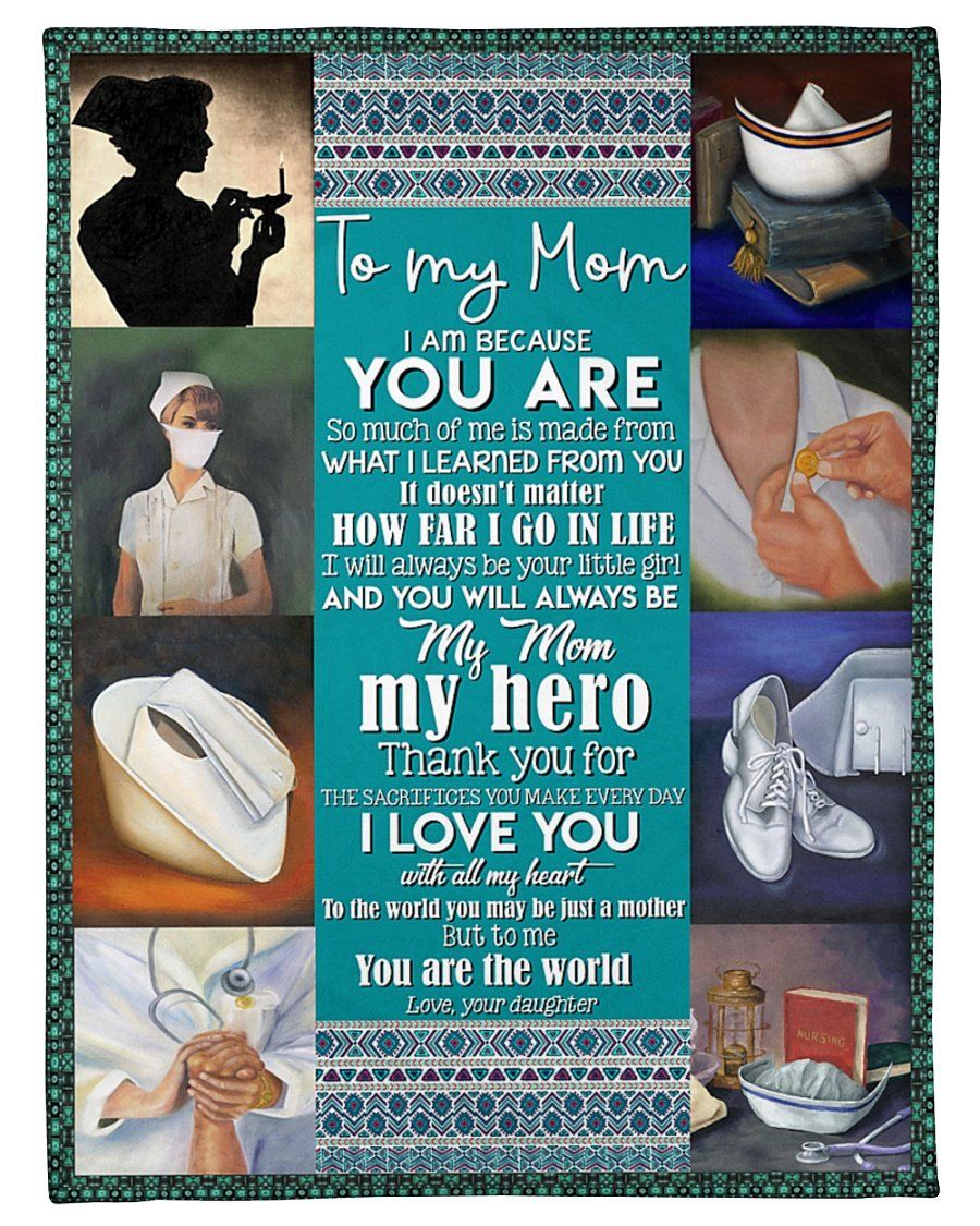 [Personalized Name] Nurse Mom You Will Always Be My Hero Fleece Blanket, Sherpa Blanket, Gift For Family Member, Friends Gift, Christmas Gift, Home Decor, Home Living