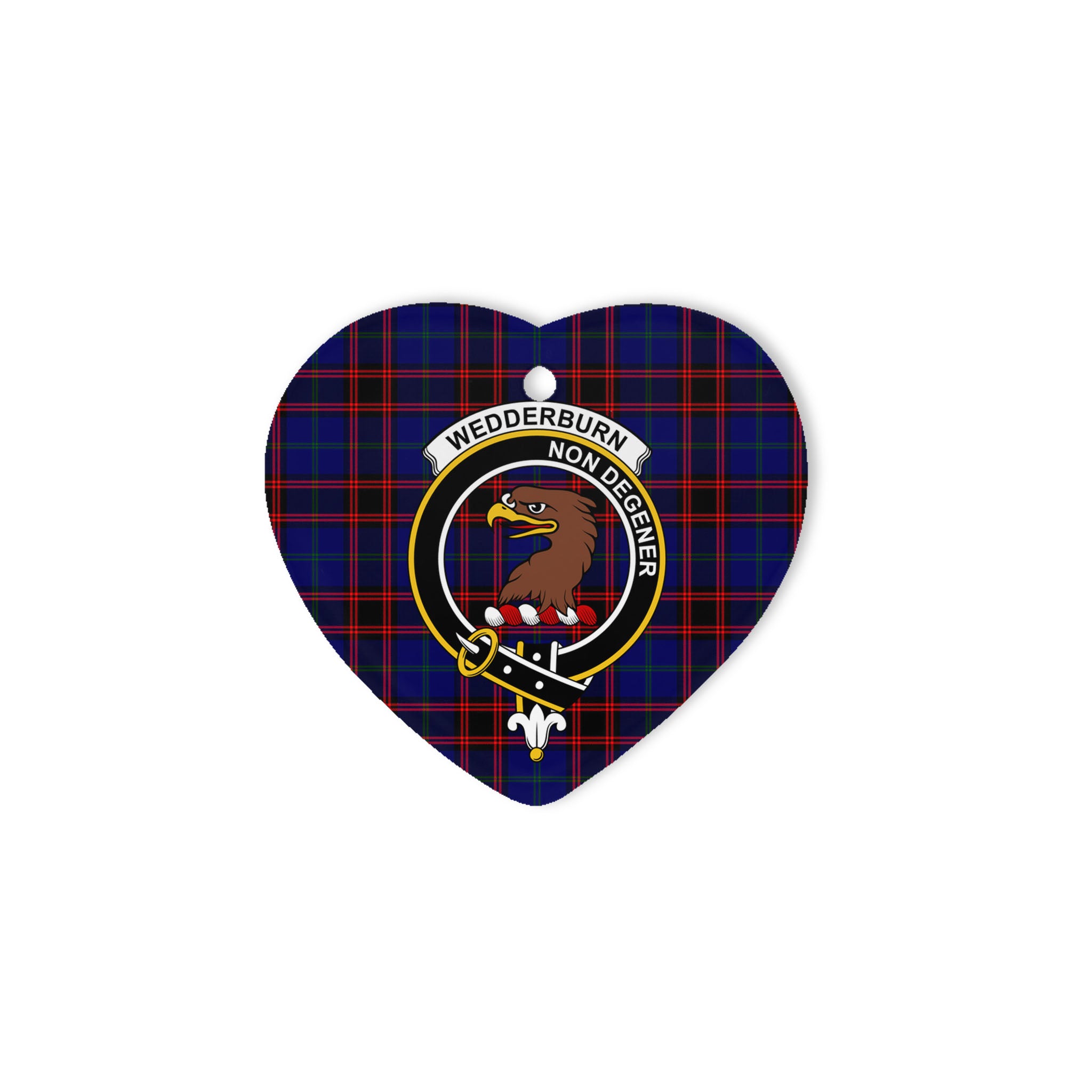 Wedderburn Scottish Clan Plaid Ornament Gift. Christmas Tree Ornament Wedderburn Clan Tartan Ornament Great Christmas Ornaments Gift Heart Ornament