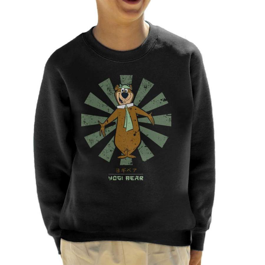 Yogi Bear Retro Japanese Kid’s Sweatshirt