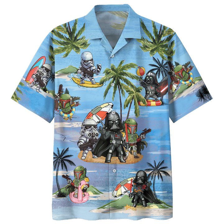 Darth Vader Summer Time 2 Print Short Sleeve Hawaii Casual Shirt Ha61251