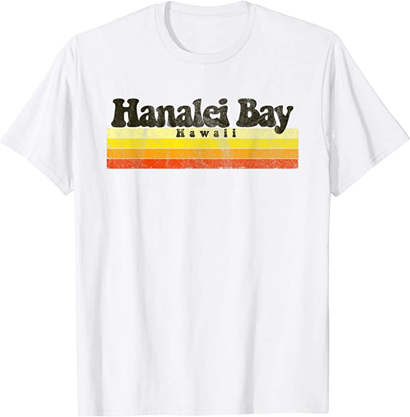 Vintage Retro 70s 80s Hanalei Bay, Hawaii T-Shirt