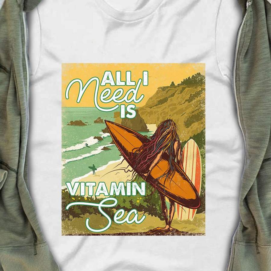 Surfing Vitamin Sea White  T Shirt JN172 65O36