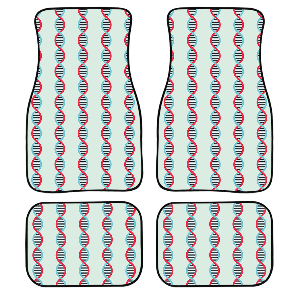 Red And Blue Dna Pattern Print Front And Back Car Floor Mats, Front Car Mat