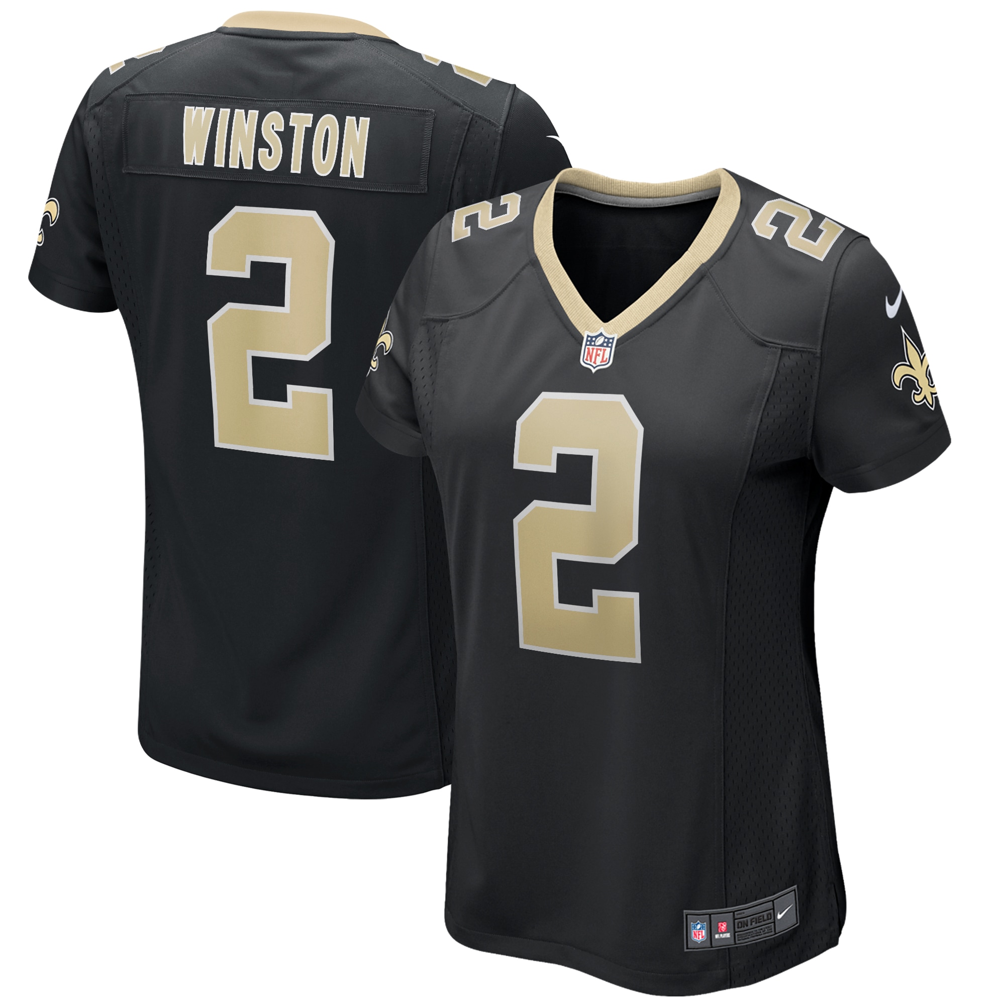 Women’s New Orleans Saints Jameis Winston Black Game Jersey