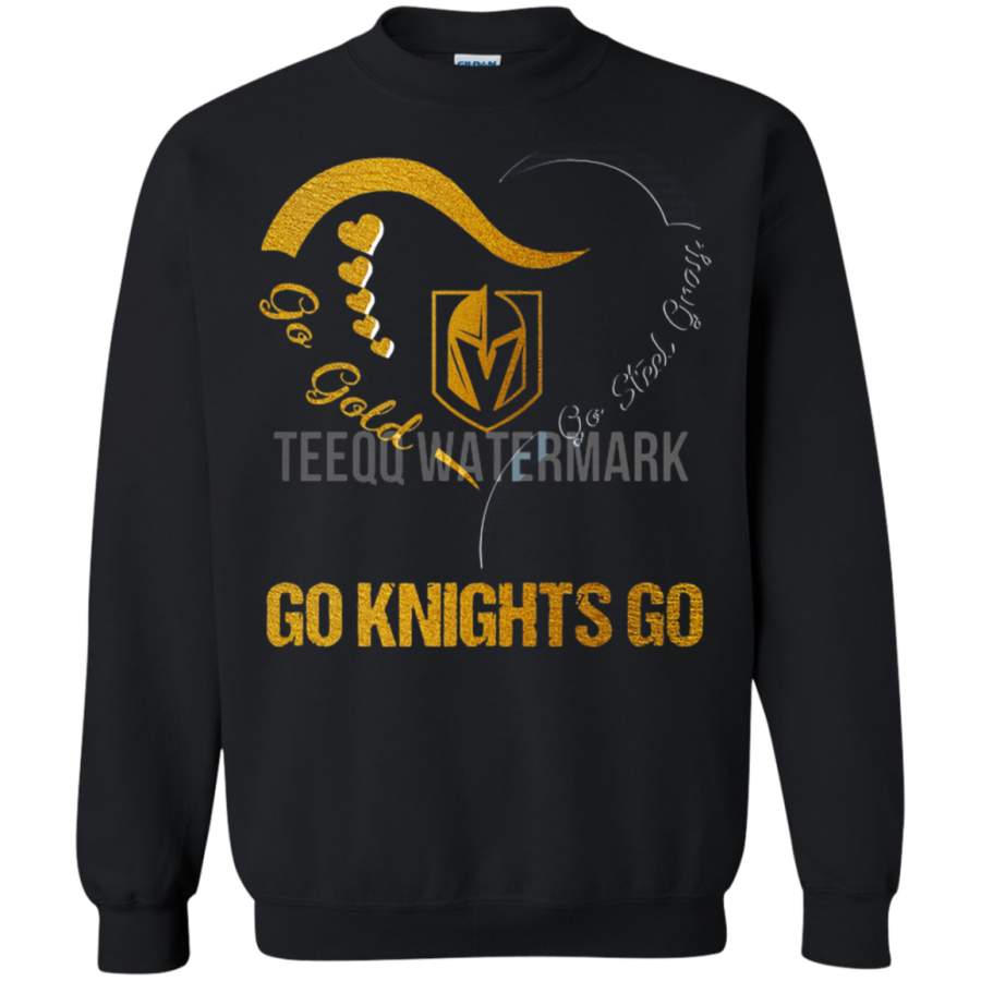 AGR Vegas Golden Knights Go Gold Go Steel Grey Go Knights Go Sweatshirt