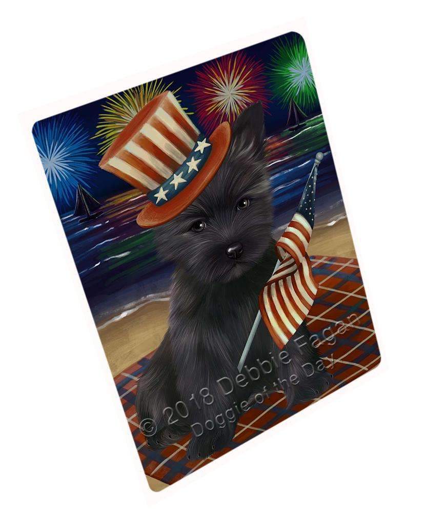 4Th Of July Independence Day Firework Cairn Terrier Dog Blanket Blnkt55371 (37X57 Sherpa)