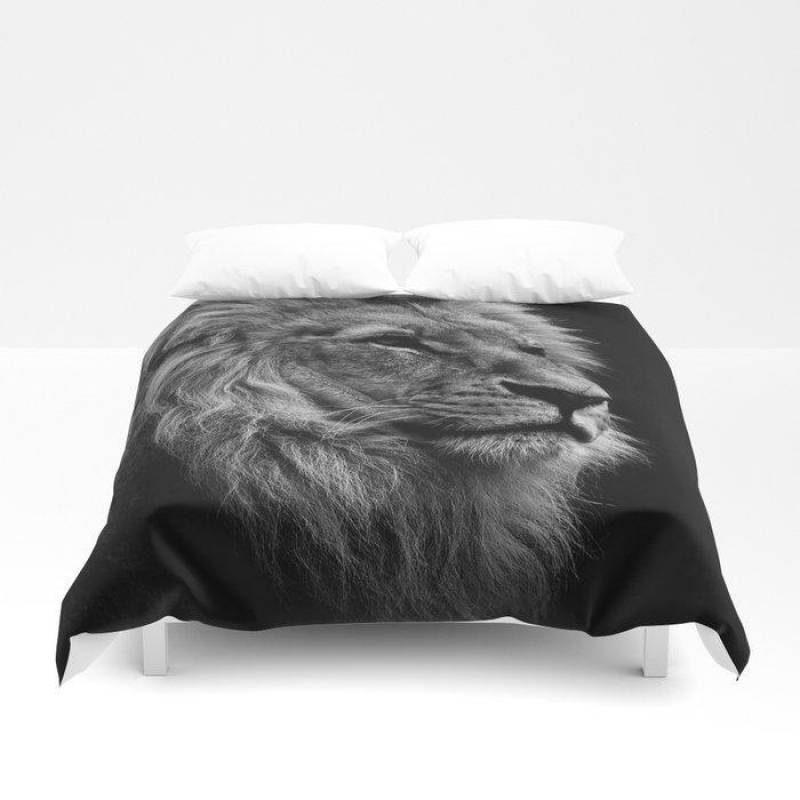 3D Black Print Lion Duvet Cover Bedding Sets