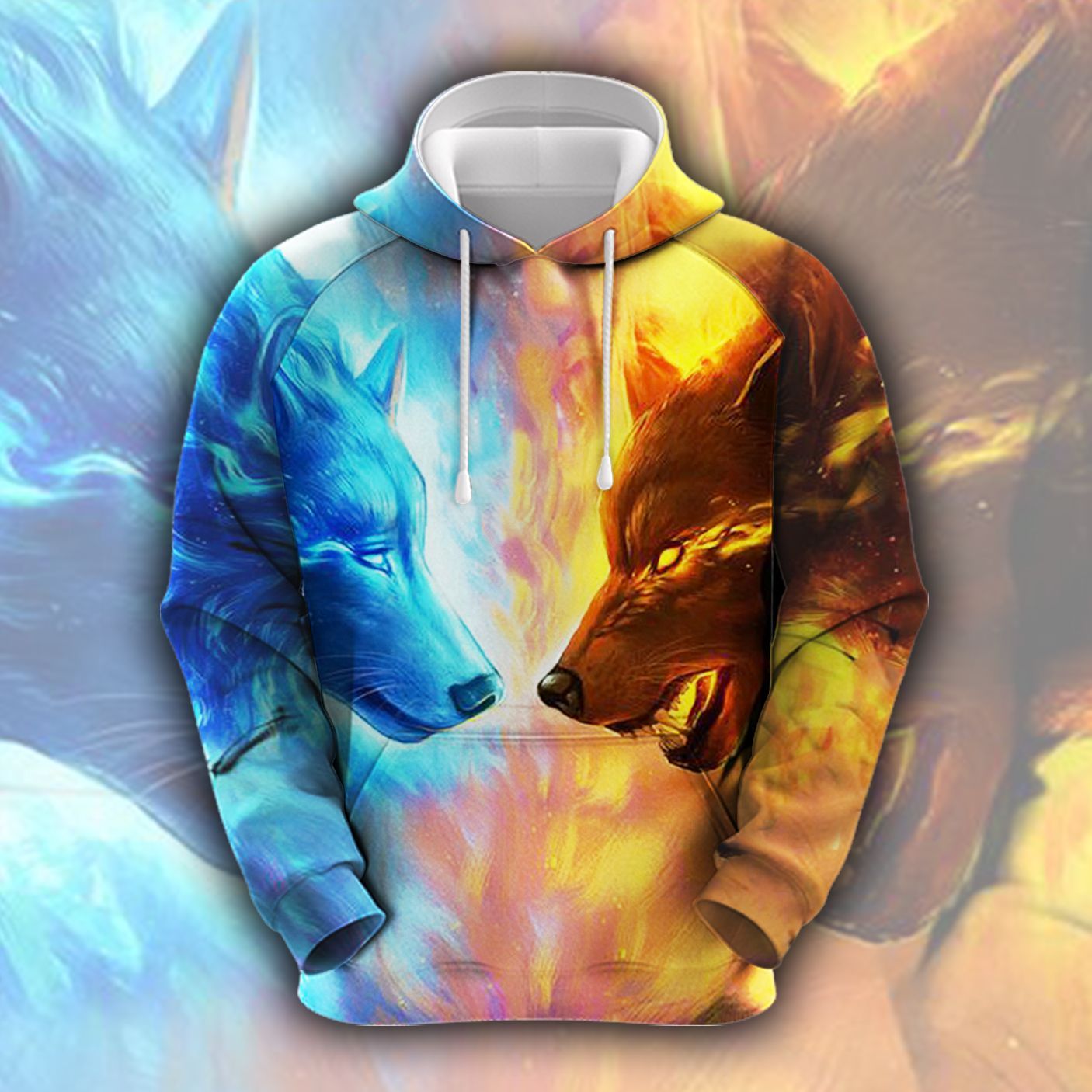 Spirit Animal Hoodie, Art Wolves Hoodie