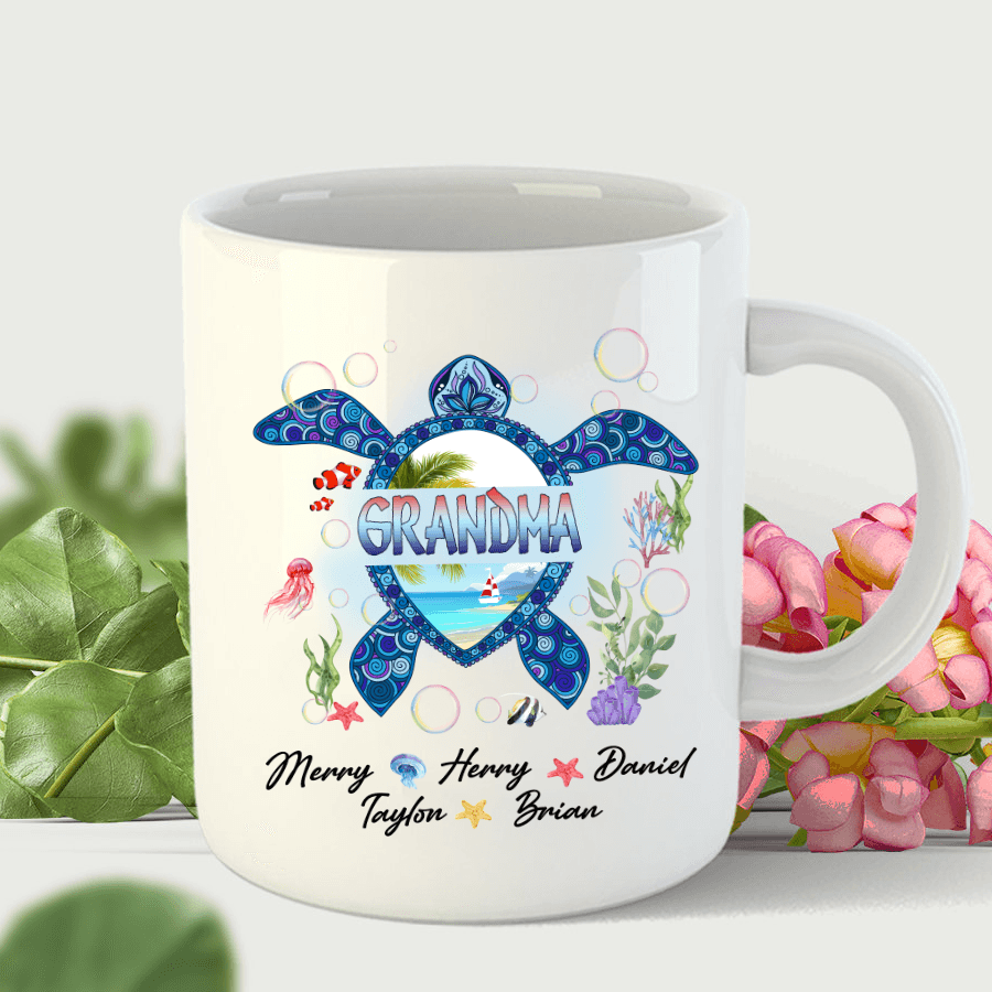 Grandma And Grandkid’S Turtle Mug