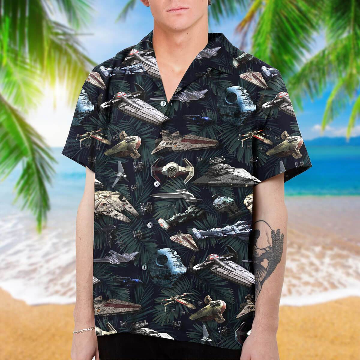 Ships Collection Art Hawaii Shirt And Beach Short Ha26720