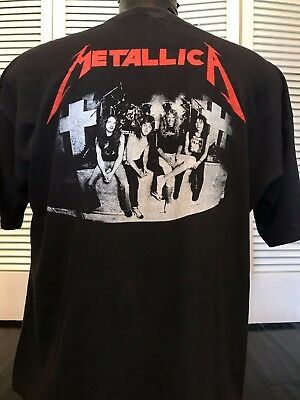 Rare Vintage 80's Metallica Master Of Puppets Tour Shirt Rock Metal ...